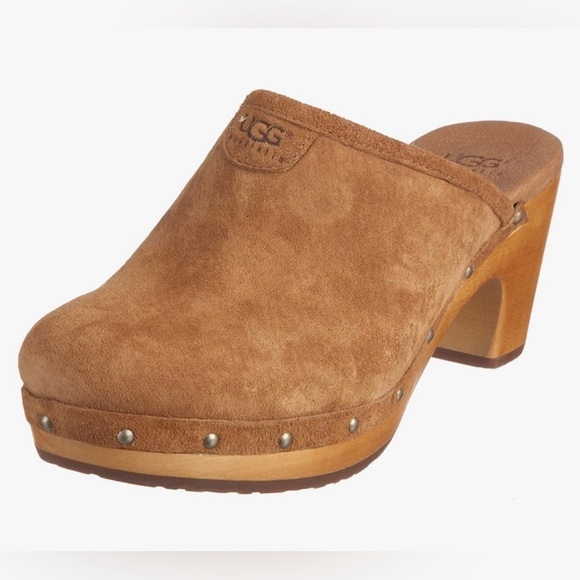 Ugg Abbie Tan Platform Clog Womens Size 8 - Picture 1 of 8